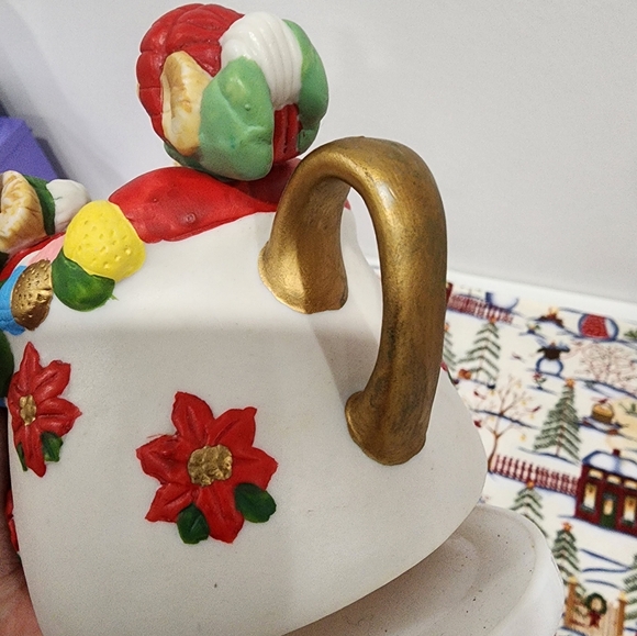 ๐139 House Of Lloyd Cup Of Good Cheer Musical Box Multicolor Ceramic 1992 - Picture 7 of 10